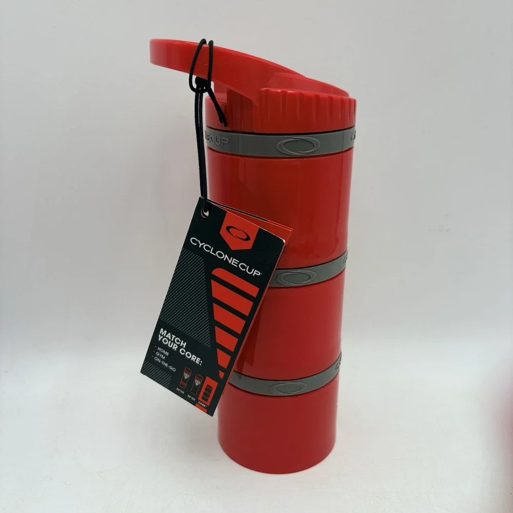 Cyclone Cup Core Red Protein Shaker Storage Containers Stackable NEW 3 Piece